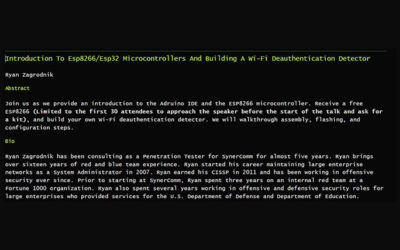 DEF CON 31 and Building A Wi-Fi Deauthentication Detector